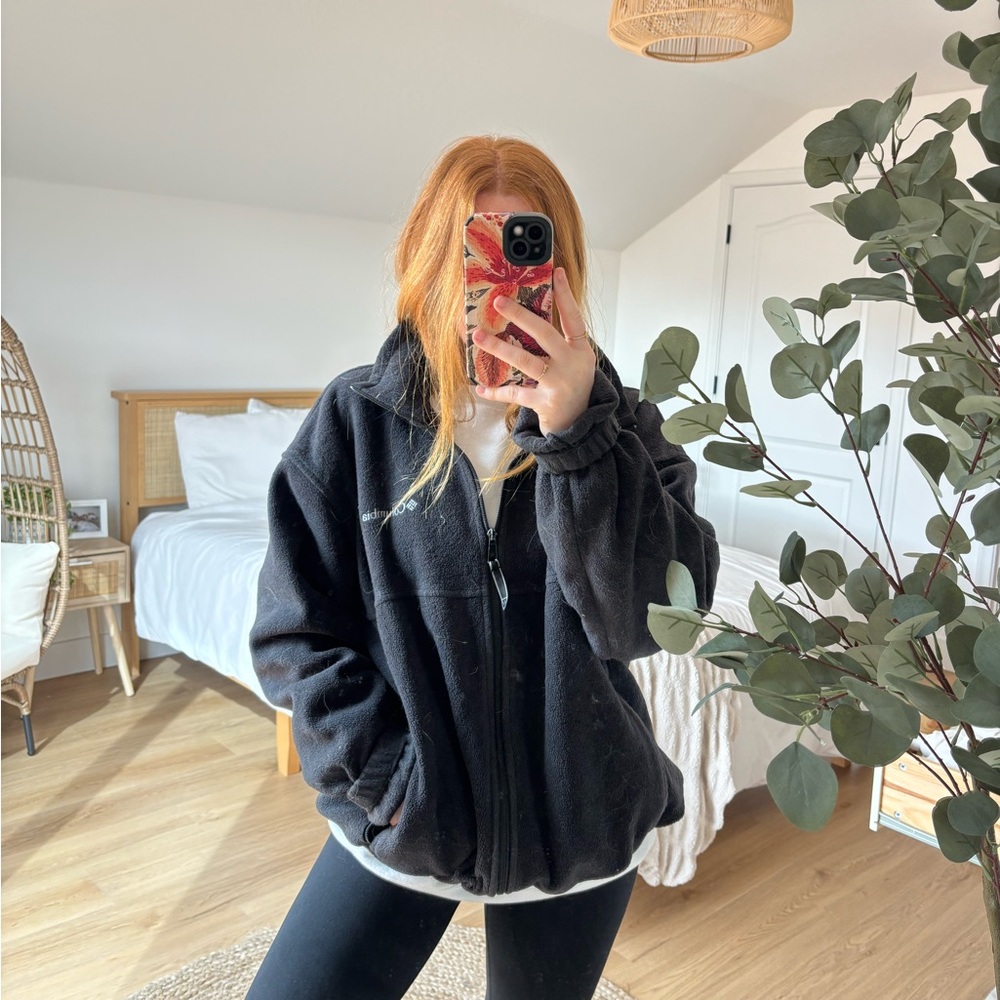 Columbia black fleece zip up